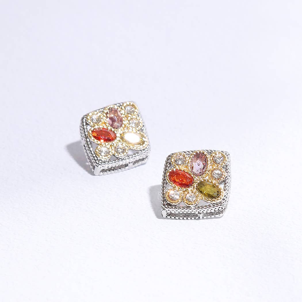 Brijea Pave Post Earrings