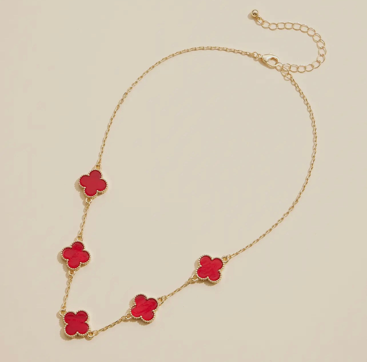 Beaded Clover Necklace