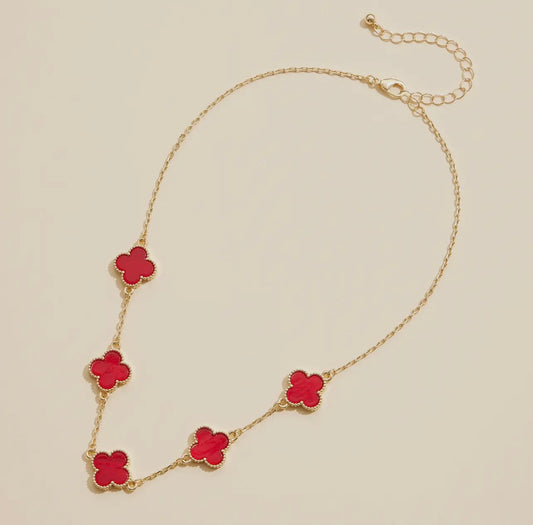 Beaded Clover Necklace