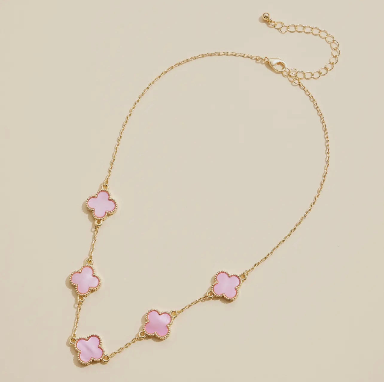 Beaded Clover Necklace