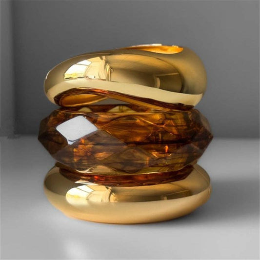 Round Irregular Acrylic Bangle