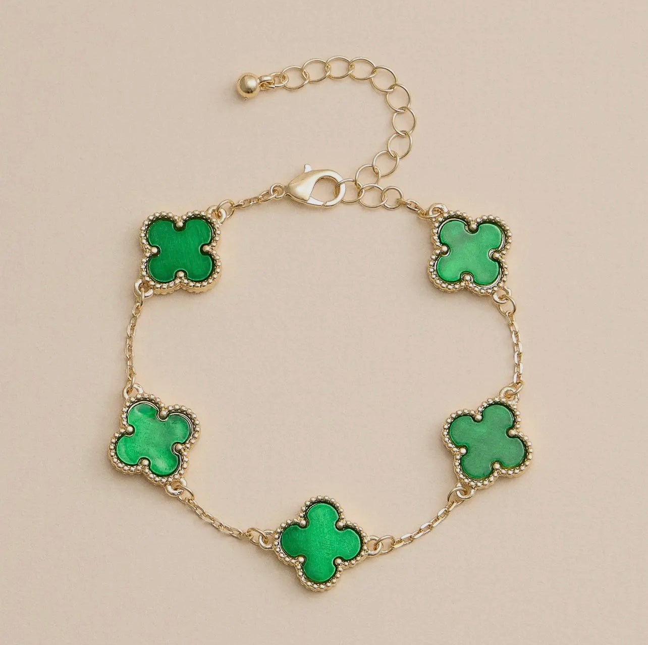 Beaded Clover Bracelet
