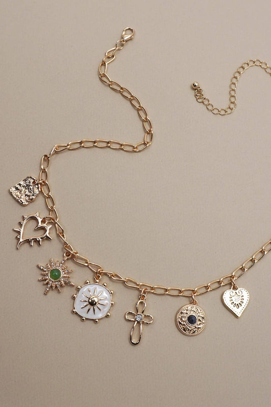 Sunburst Charm Necklace